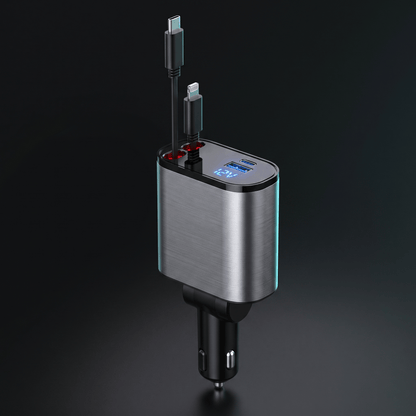 Nextro™ 4-in-1 Retractable Fast Car Charger