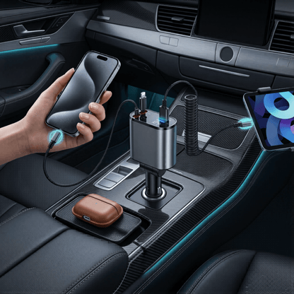 Nextro™ 4-in-1 Retractable Fast Car Charger