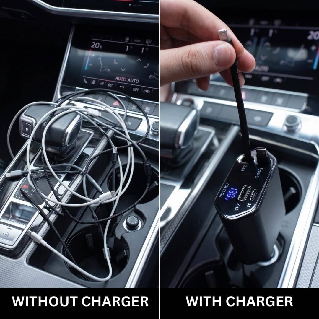Tangle-Free Fast Car Charger