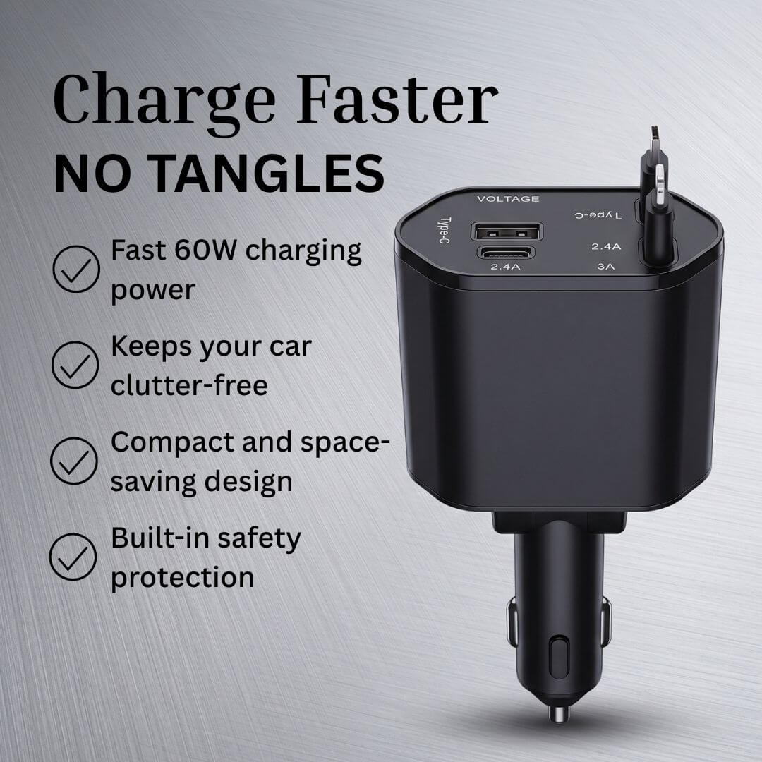 Tangle-Free Fast Car Charger