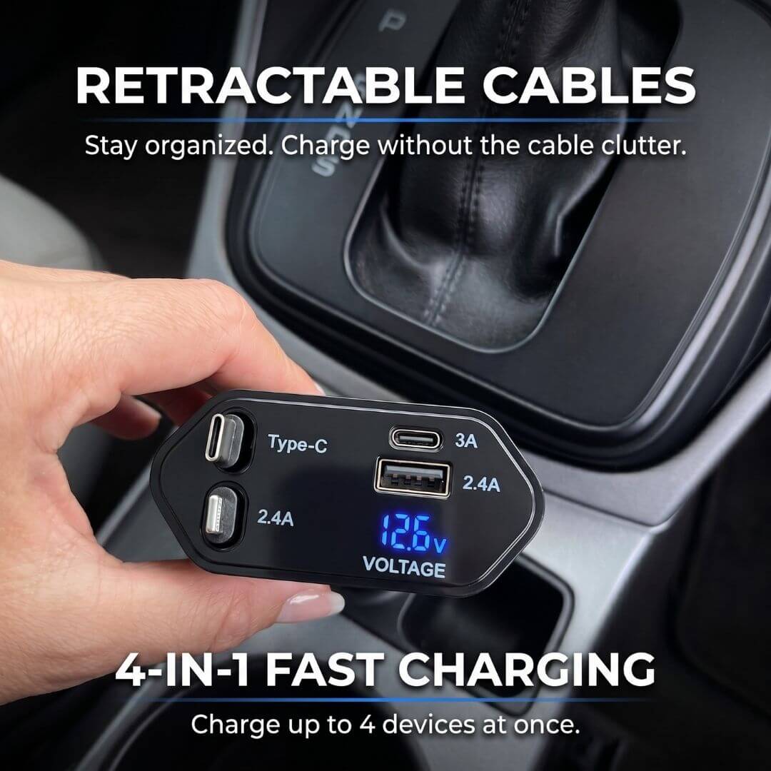 Tangle-Free Fast Car Charger