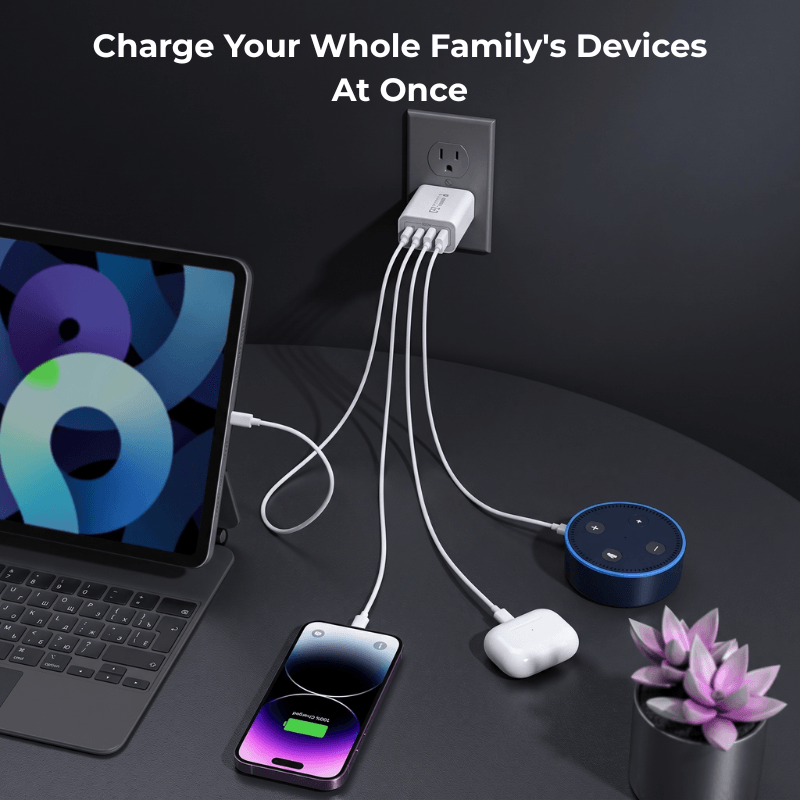 NexCharge 55W 4-Port Wall Plug