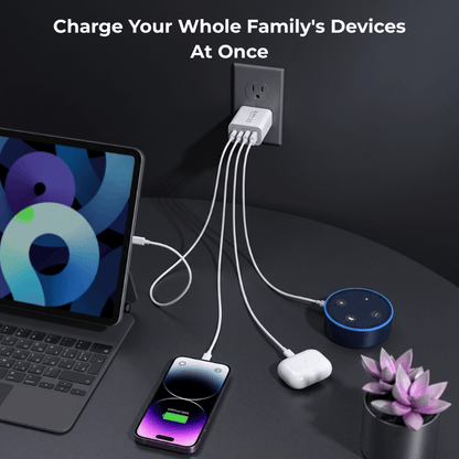 NexCharge 55W 4-Port Wall Plug