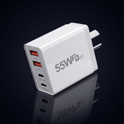 NexCharge 55W 4-Port Wall Plug