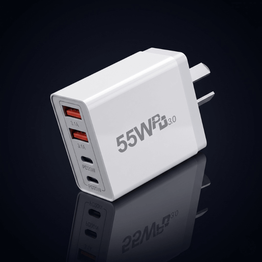 NexCharge 55W 4-Port Wall Plug